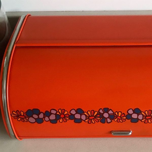 Geletterdheid Syndicaat Tijd Vintage Brabantia broodtrommel "diane" oranje - Woodstock design