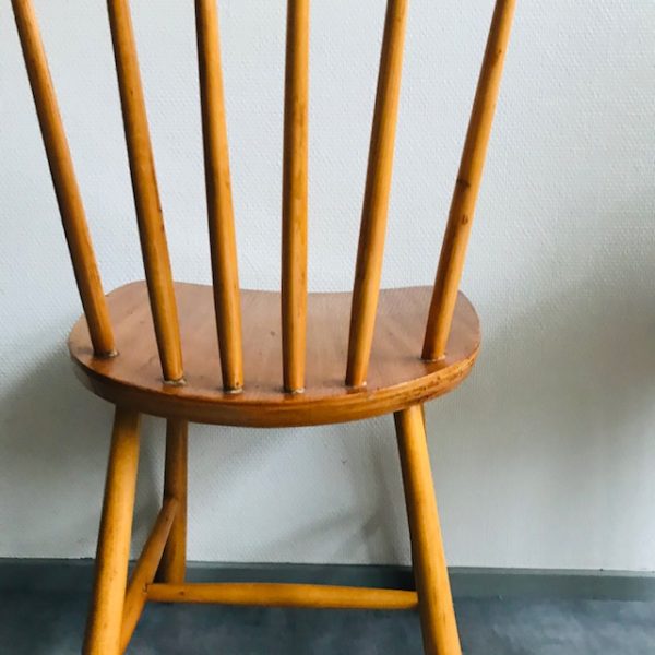 Chaise longue gemak Ontoegankelijk Deens design spijlenstoel blank hout | Woodstock design