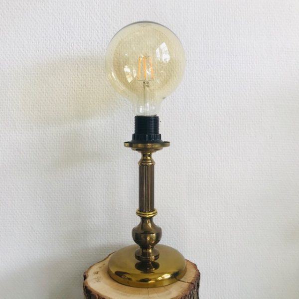 vintage messing lampenvoet zuil