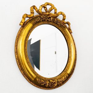 vintage brocante spiegel goud barok strik