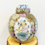 vintage chinese gemberpot XL handbeschilderd