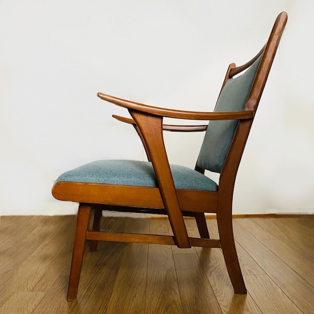Vintage deens design fauteuil gestoffeerd | Woodstock | Vintage webshop