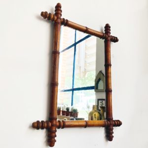 faux bamboo spiegel antiek