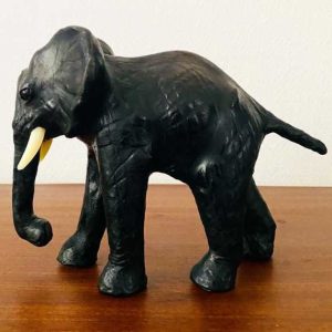 vintage olifant leder zwart