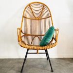 vintage rotan fauteuil Rohe Noordwolde