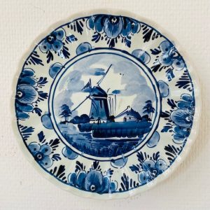 Delftsblauw bord molen handpainted