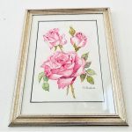 roze rozen aquarel schilderij