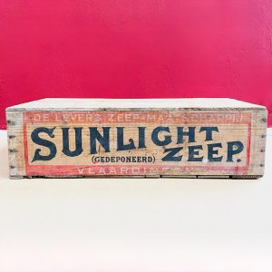 Antieke Sunlight zeepkist 1920's